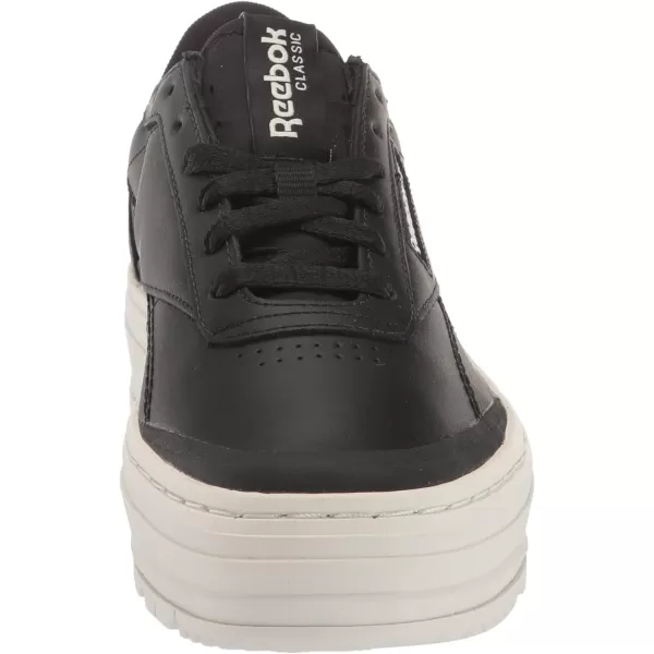 Reebok Womens Club C Double Geo SneakerBlackChalk