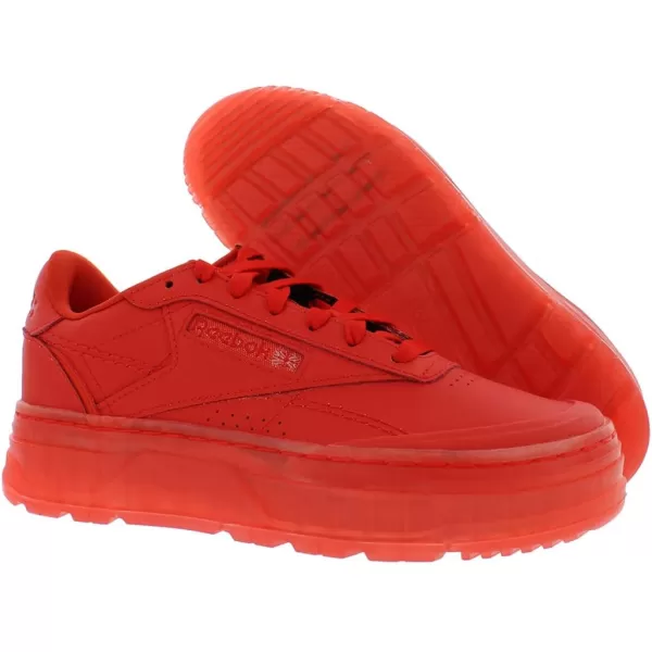 Reebok Womens Club C Double Geo SneakerInstinct RedInstinct RedInstinct Red