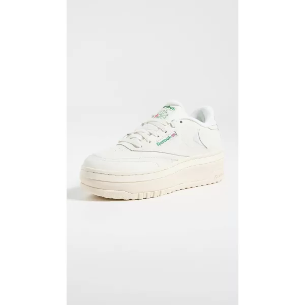 Reebok Womens Club C Extra SneakerChalkChalkGlen Green