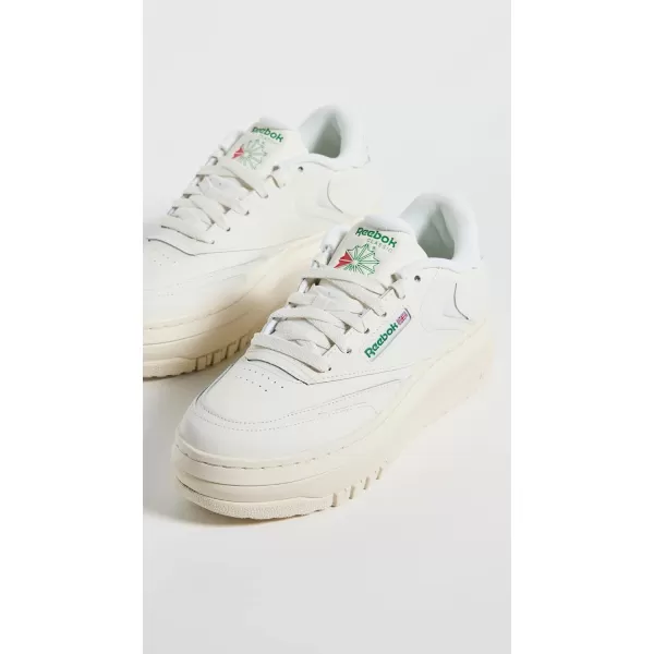 Reebok Womens Club C Extra SneakerChalkChalkGlen Green