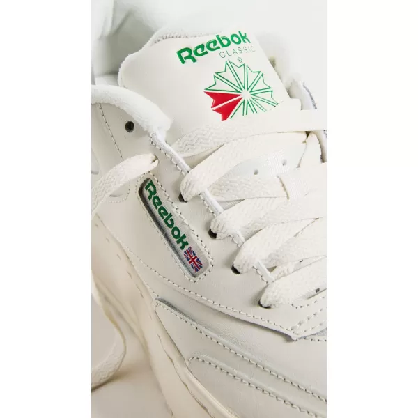 Reebok Womens Club C Extra SneakerChalkChalkGlen Green