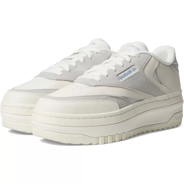 Reebok Womens Club C Extra SneakerChalkPure Grey 2Vintage Blue