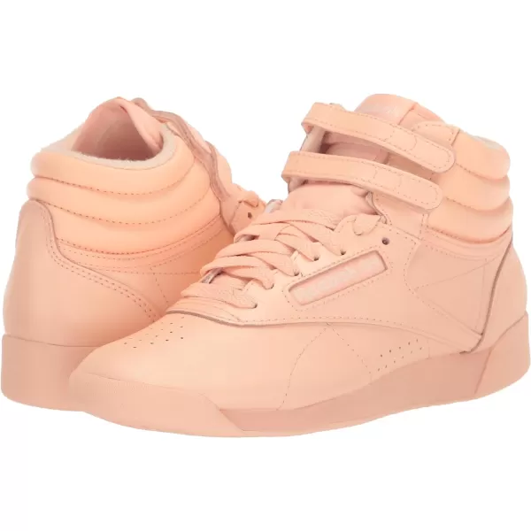 Reebok Womens Freestyle Hi High Top SneakerAura OrangeAlabasterAlabaster