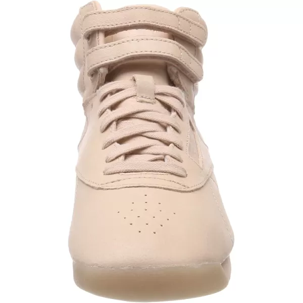 Reebok Womens Freestyle Hi High Top SneakerBeige Facebare BeigeWhite 0