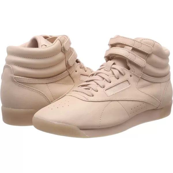 Reebok Womens Freestyle Hi High Top SneakerBeige Facebare BeigeWhite 0