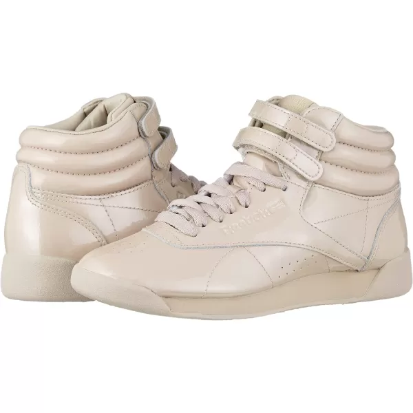 Reebok Womens Freestyle Hi High Top SneakerGrey PatentParchment PatentParchment