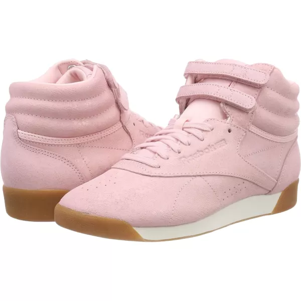 Reebok Womens Freestyle Hi High Top SneakerMulticolour ExoticsPractical PinkChalk 000