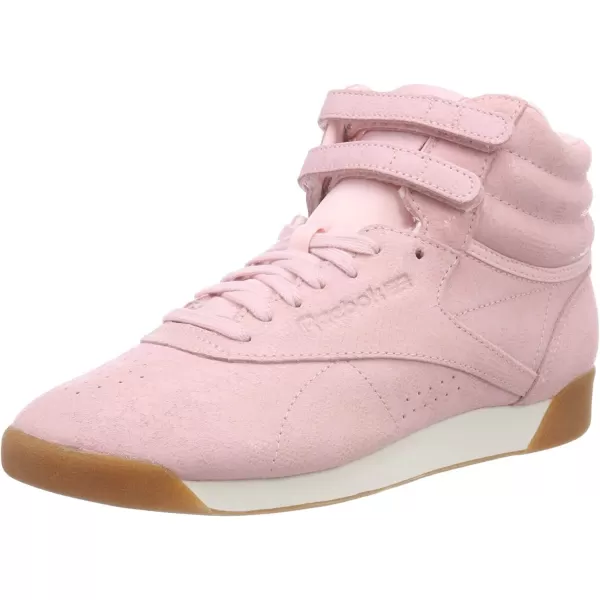 Reebok Womens Freestyle Hi High Top SneakerMulticolour ExoticsPractical PinkChalk 000