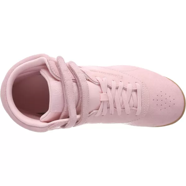 Reebok Womens Freestyle Hi High Top SneakerPink Exoticspractical PinkChalk 0