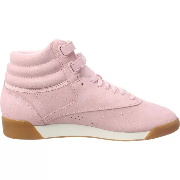 Reebok Womens Freestyle Hi High Top SneakerPink Exoticspractical PinkChalk 0