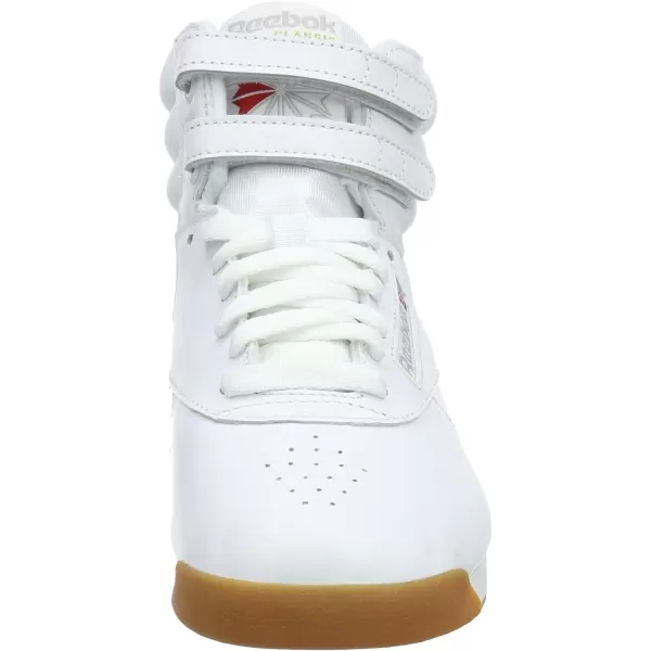 Reebok Womens Freestyle Hi High Top SneakerWhite WhiteGum WhiteGum