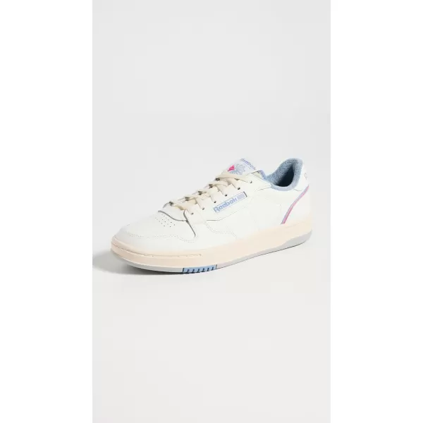 Reebok Womens Phase Court SneakerChalkVintage BlueLaser Pink