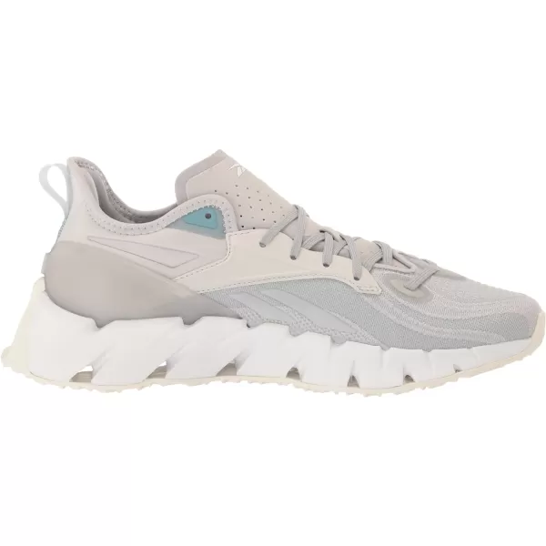 Reebok Womens Zig Kinetica 30 SneakerPure GreyWhiteBlue Pearl