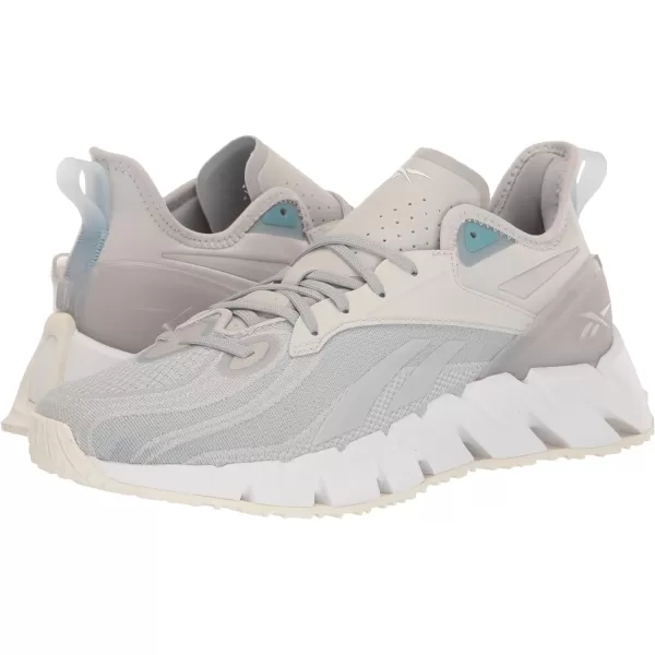 Reebok Womens Zig Kinetica 30 SneakerPure GreyWhiteBlue Pearl