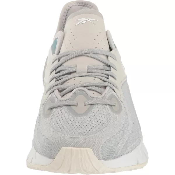 Reebok Womens Zig Kinetica 30 SneakerPure GreyWhiteBlue Pearl