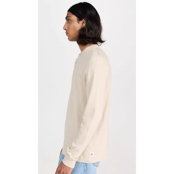 Reigning Champ Mens 1x1 Slub Long Sleeve HenleyDune