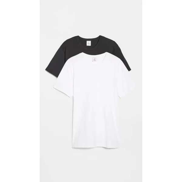 Reigning Champ Mens Lightweight Jersey TShirt 2 PackWhiteBlack