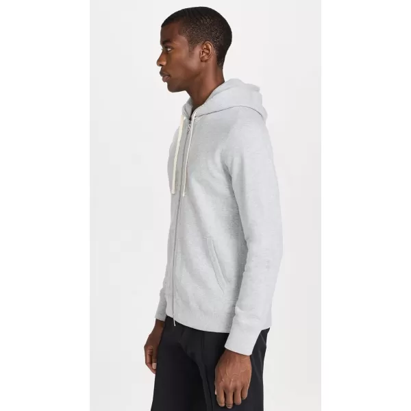 Reigning Champ Mens MidWeight Terry Full Zip HoodieHeather Grey