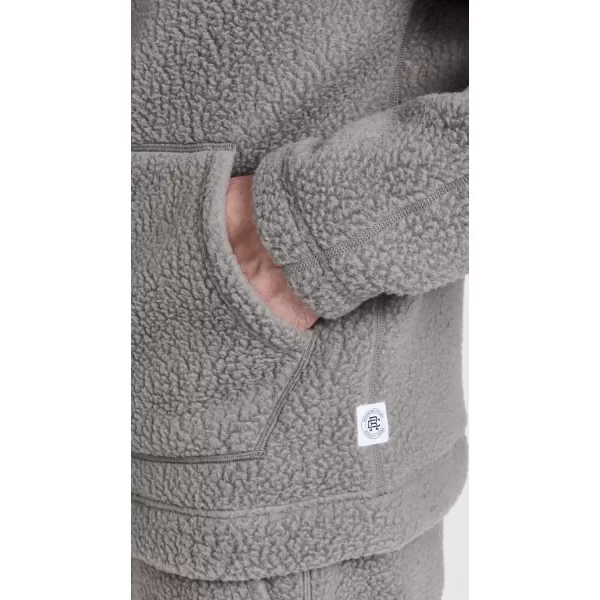 Reigning Champ Mens Sherpa Full Zip HoodieQuarry