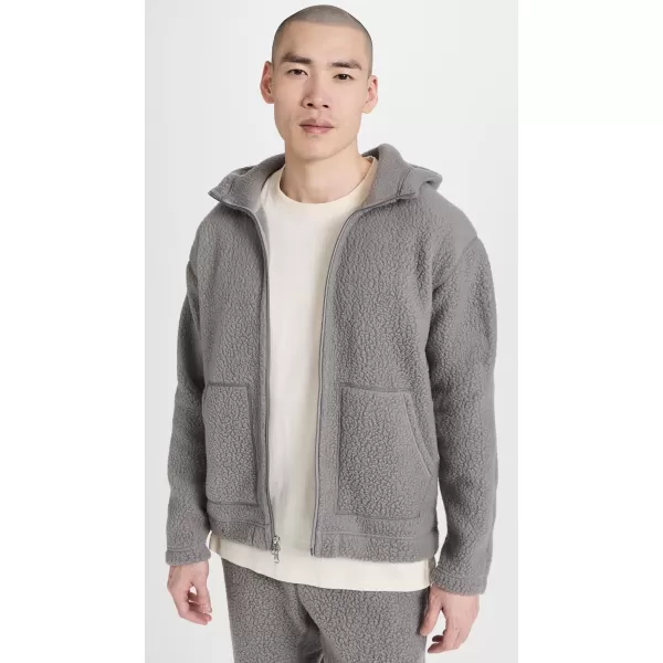 Reigning Champ Mens Sherpa Full Zip HoodieQuarry