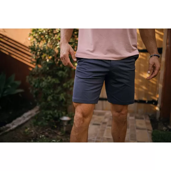 Rhone Commuter 7 Mens Shorts Stretch Fabric Golf Shorts for Men FlatFront Mens Khaki Shorts Wrinkle ResistantIron