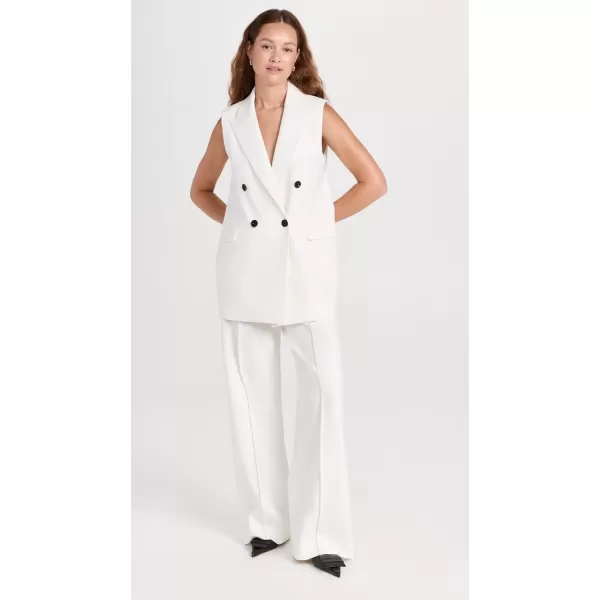 Rosetta Getty Womens Double Breasted VestWhite