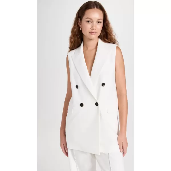 Rosetta Getty Womens Double Breasted VestWhite