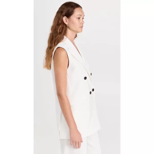 Rosetta Getty Womens Double Breasted VestWhite