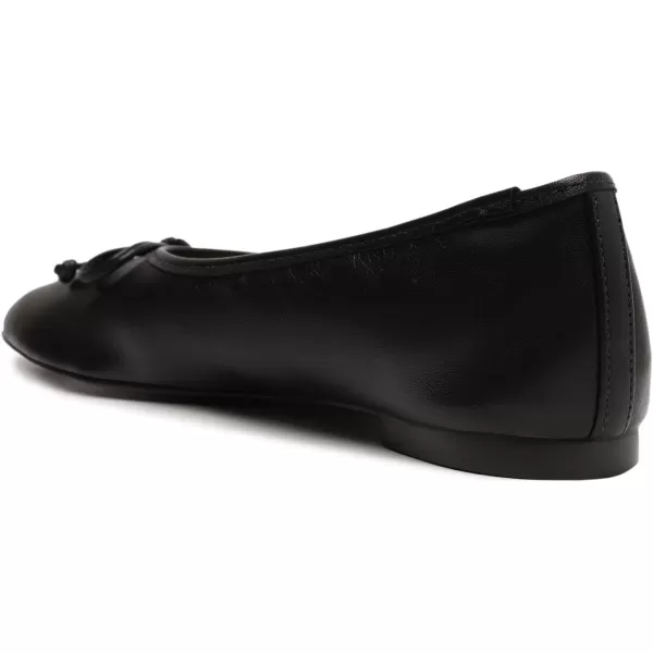 SCHUTZ Womens Ballerina Arissa Bow Leather FlatBlack