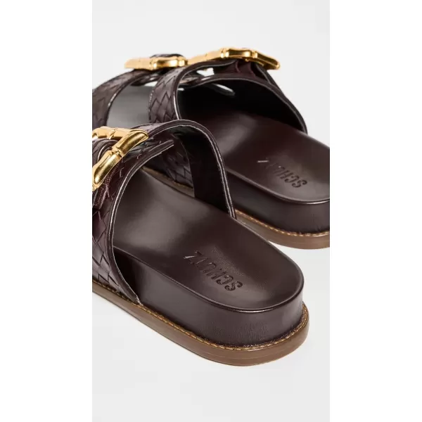 SCHUTZ Womens Enola Woven SandalsDark Chocolate