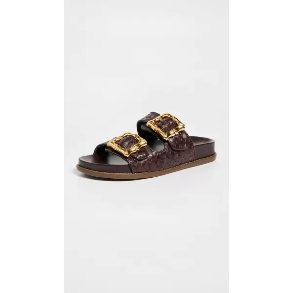 SCHUTZ Womens Enola Woven SandalsDark Chocolate