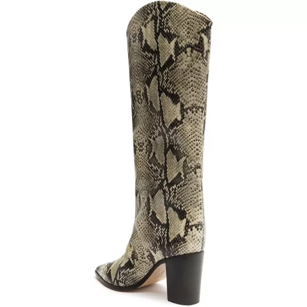 SCHUTZ Womens Maryana Block Heels Knee High BootNatural Snake