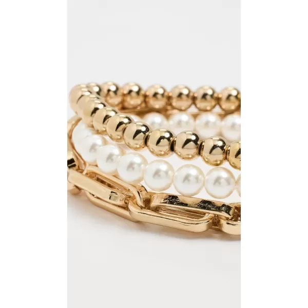 SHASHI Womens Alexandria Pearl BraceletGoldPearl