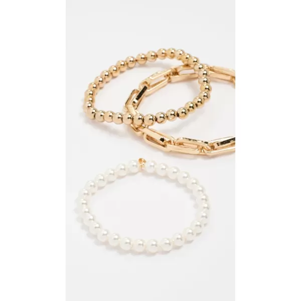 SHASHI Womens Alexandria Pearl BraceletGoldPearl