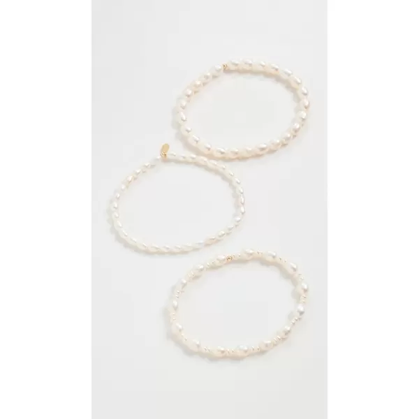 SHASHI Womens Anais Bracelet SetPearl