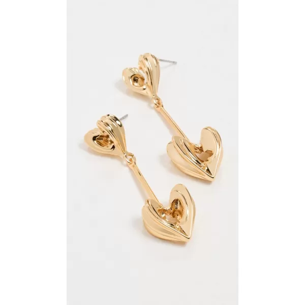 SHASHI Womens Heart Drop EarringsGold