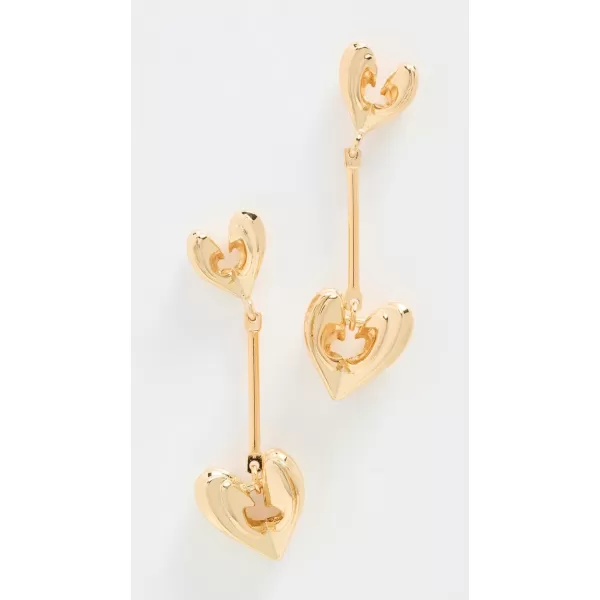 SHASHI Womens Heart Drop EarringsGold