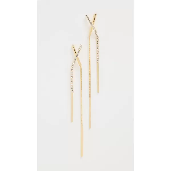 SHASHI Womens Kriss Kross Drop EarringsGold