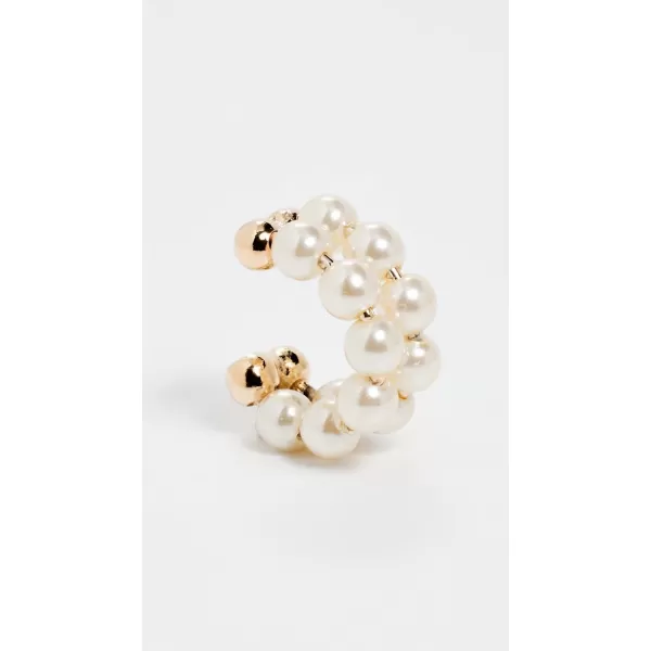 SHASHI Womens Pema Double Ear CuffPearl