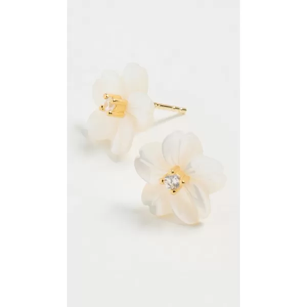 SHASHI Womens Sakura Stud EarringsWhite