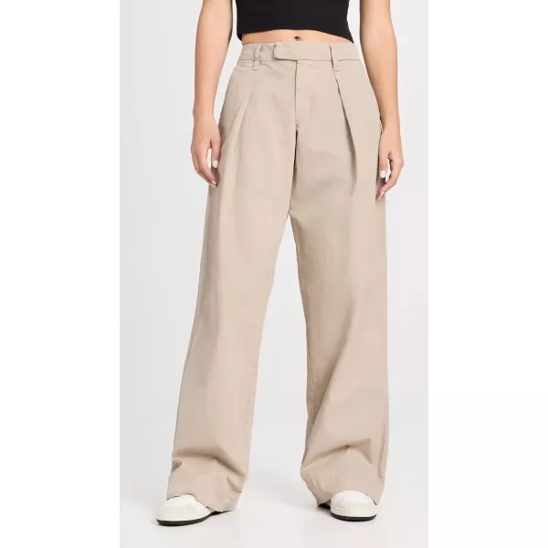 SLVRLAKE Womens Lola Pleat Khaki PantsKhaki