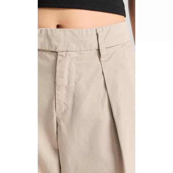 SLVRLAKE Womens Lola Pleat Khaki PantsKhaki