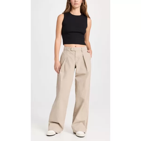 SLVRLAKE Womens Lola Pleat Khaki PantsKhaki