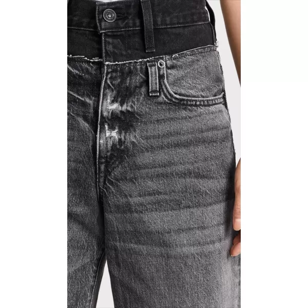 SLVRLAKE Womens ReWorked Double Waist Eva Shadow Coal JeansShadow Coal