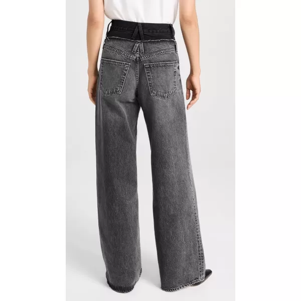 SLVRLAKE Womens ReWorked Double Waist Eva Shadow Coal JeansShadow Coal