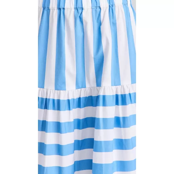 STAUD Womens Idalino SkirtButtercup Seashore Stripe