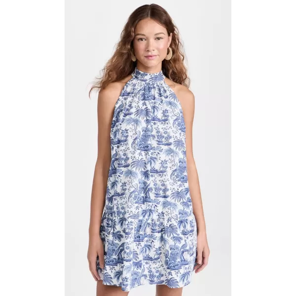 STAUD Womens Marlowe DressBlue Toile