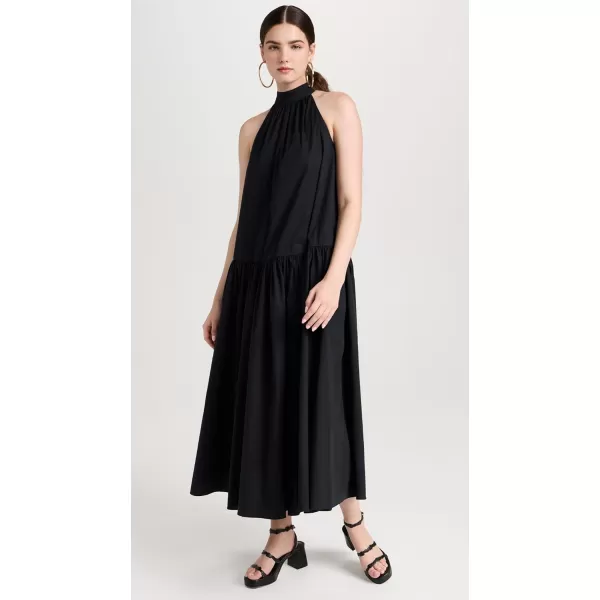 STAUD Womens Midi Marlowe DressBlack