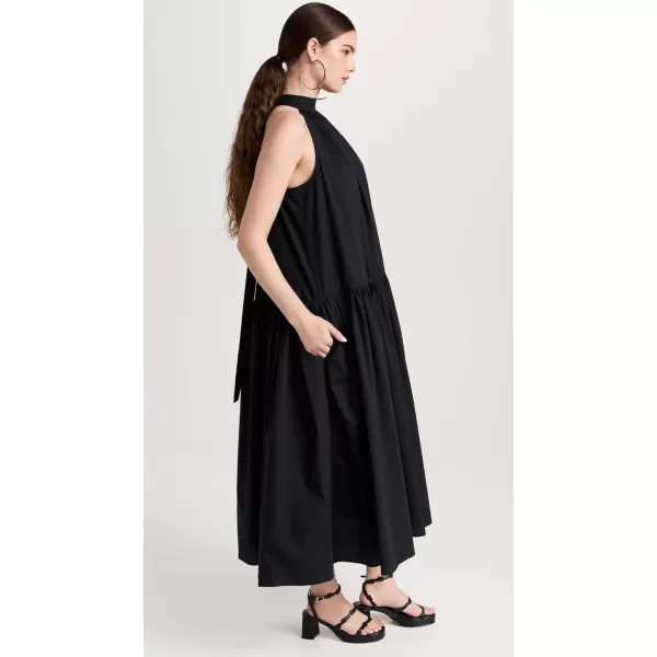 STAUD Womens Midi Marlowe DressBlack