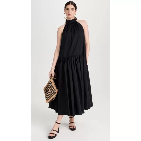 STAUD Womens Midi Marlowe DressBlack